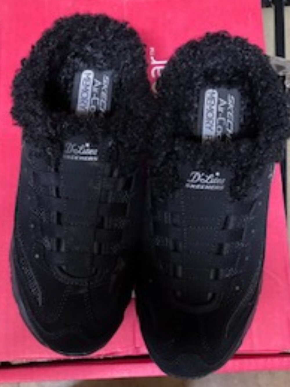 Skechers D'lites - Comfy Step Slides Black Mule Sneaker Model 149783 Sz 7.5